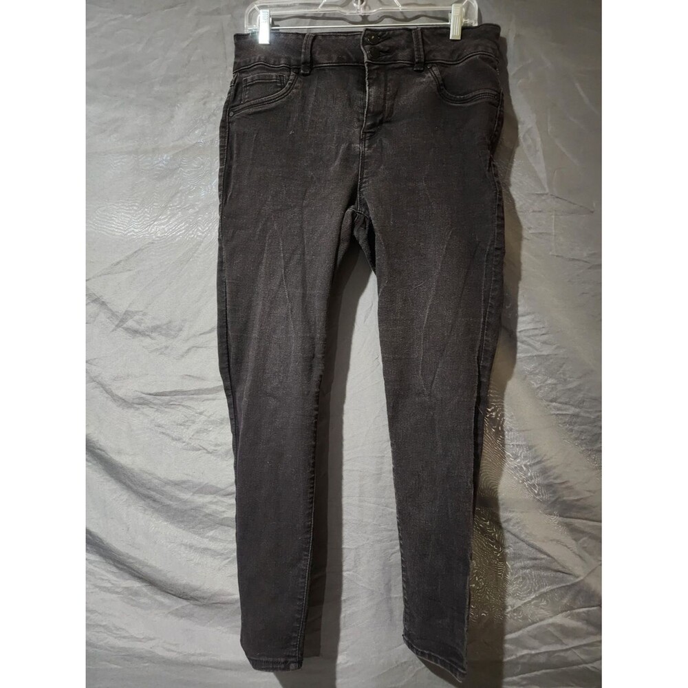 L.Jeans Dark Washed Black High-Rise Double-Button Jeans (Size 14)